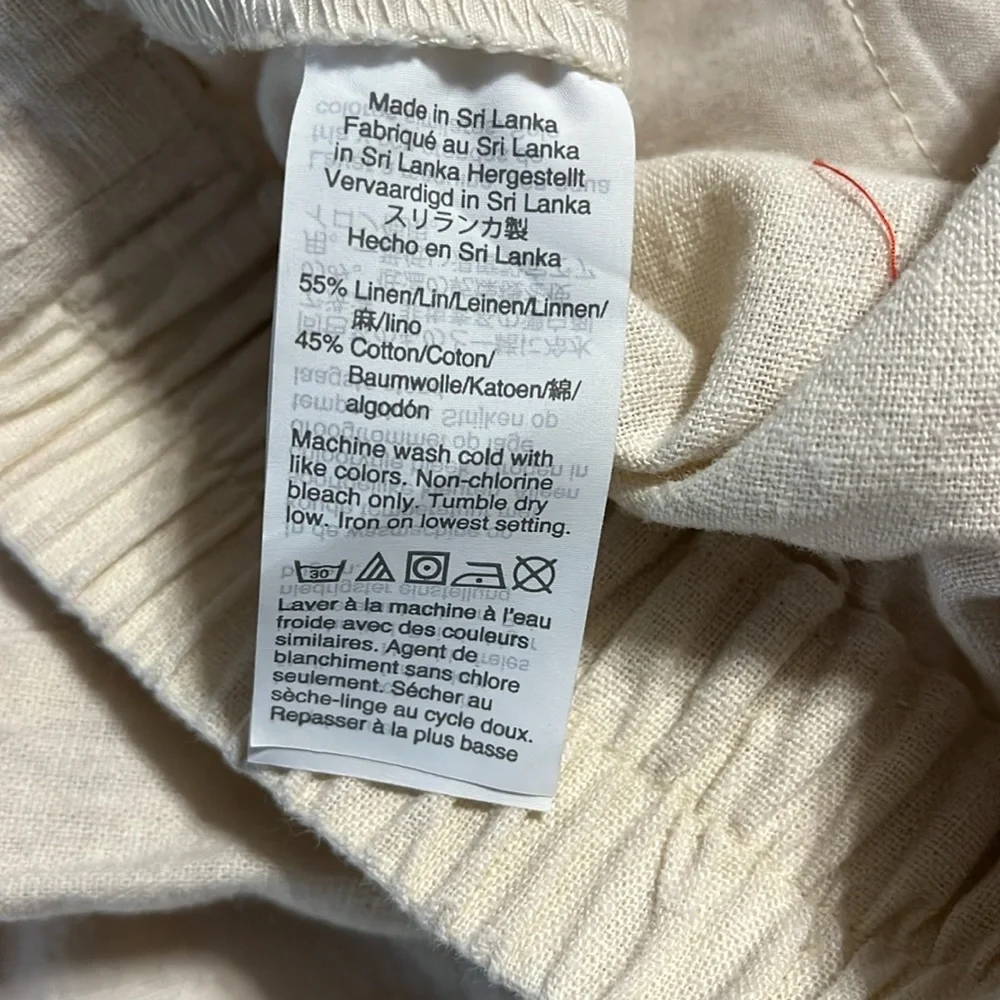 J Crew Cream Wide-Leg Pants with Drawstring - Picture 9 of 9